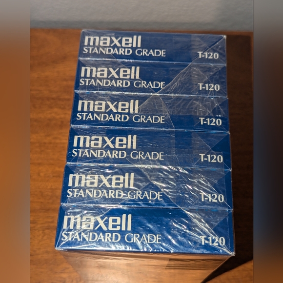 Maxell Standard 6 Pack VHS Tapes New In Sealed Packaging - Picture 5 of 5